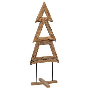 vidaXL Božično drevo Rjava 90 cm Trden tikov les