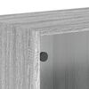 vidaXL Stenska omarica s steklenimi vrati 2 kosa siva 68,5x37x35 cm