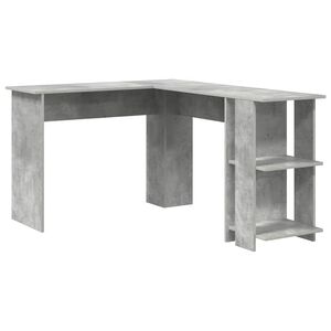 vidaXL Kotni&scaron;ka miza Betonsko siva 140 x 113,5 x 75 cm Konstruiran les