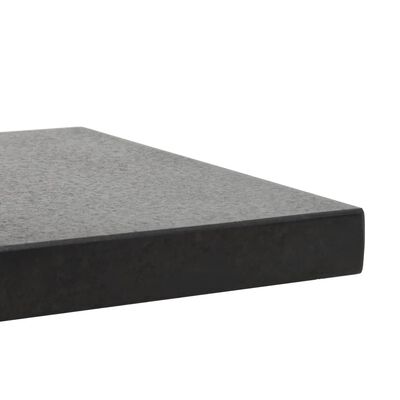 vidaXL Podstavek za senčnik granit 28,5 kg kvadraten črn