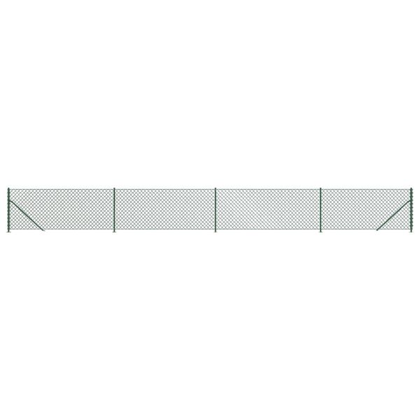 vidaXL Mrežna ograja s prirobnico zelena 0,8x10 m