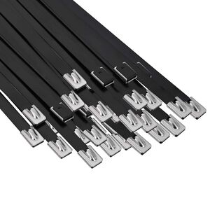 vidaXL Vezalke za kabel 250 kos 7,9 x 400 mm Črna