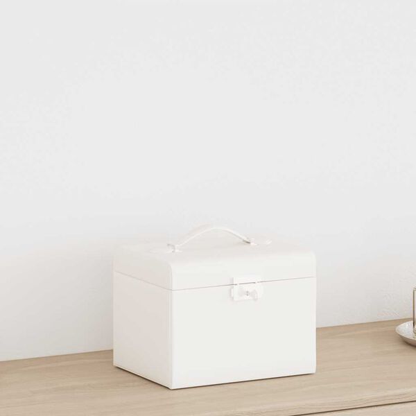 vidaXL &Scaron;katla za nakit 4plastmi in ogledalom ki jo je mogoče zakleniti