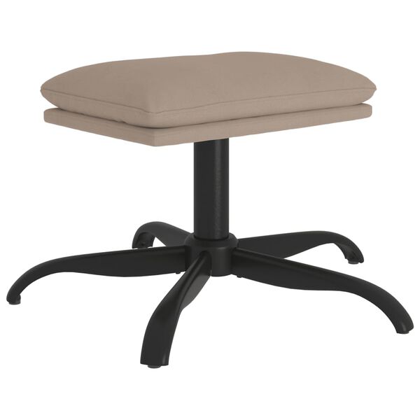 vidaXL Stolček za noge svetlo siv 60x60x36 cm tkanina iz mikrovlaken