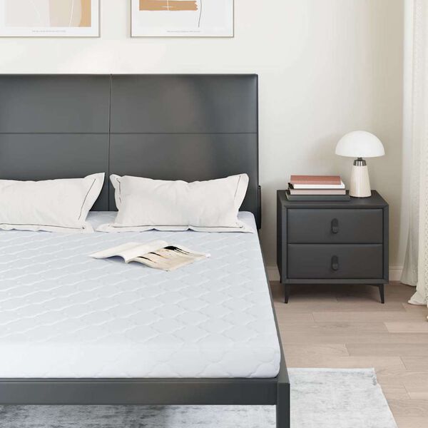 vidaXL Vzmetnica Bela 140 x 190 cm žakardna tkanina