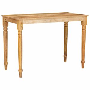 vidaXL Klubska miza Rjava 110 x 55 x 77 cm Masiven les manga