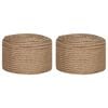 vidaXL Vrv iz jute 2 kos 2 mm 100 m Naravna 100% Tossa jute