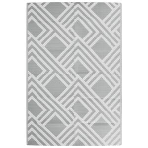 vidaXL Zunanja preproga ARAKIL siva 120x180 cm PP