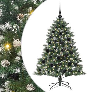 vidaXL Umestno božično drevo Zelena 120 cm PVC, plastika in jeklo
