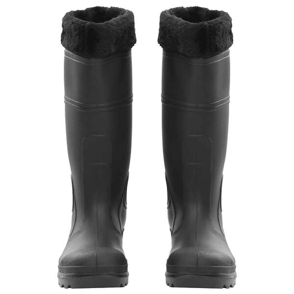 vidaXL Dežni &scaron;kornji z odstranljivimi nogavicami črni velikost 38 PVC