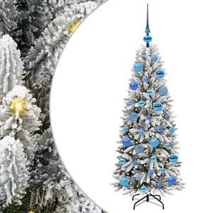 vidaXL Umestno božično drevo med 150 LED z stojalom Bela 120 cm