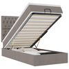 vidaXL Otomanski posteljni okvir z vzmetnico taupe 90x190 cm blago