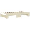 vidaXL Izvlečna dnevna postelja krem 90x200 cm umetno usnje