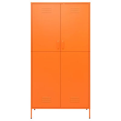 vidaXL Garderobna omara oranžna 90x50x180 cm jeklo