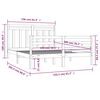 vidaXL Posteljni okvir trden les 150x200 cm