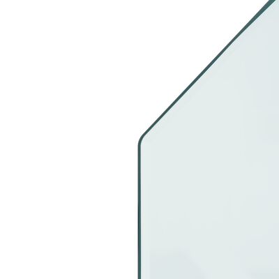 vidaXL Steklena plošča za kamin šestkotna 120x50 cm