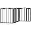 vidaXL Vrata za pse zložljiva 3 paneli črna 150 cm topolovina