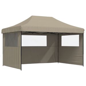 vidaXL Zabavni &scaron;otor 440 x 292 x 315 cm taupe z črnim okvirjem