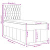 vidaXL Box spring postelja z vzmetnico modra 90x200 cm blago