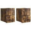 vidaXL Stenski nočni omarici 2 kos Dimljen hrast 33 x 34,5 x 43 cm