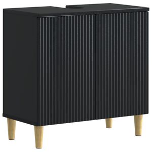 vidaXL Kopalni&scaron;ka omara za umivalnik ARNHEM Črna 59,5 x 31,5 x 59 cm