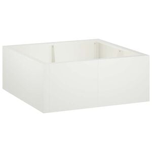 vidaXL Zadrževanje stene 4 kos 100 x 100 x 30 cm Jeklo Bela