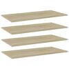 vidaXL Dodatne police za omaro 4 kosi sonoma hrast 80x20x1,5 cm