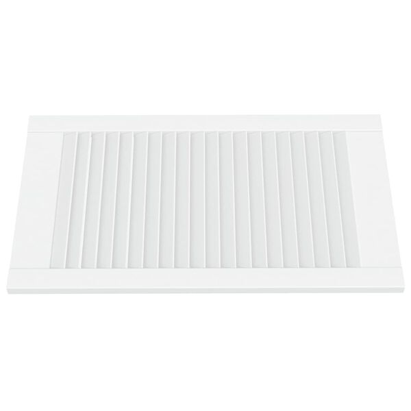 vidaXL Vrata za omarico z letvicami 2 kosa bela 69x39,4 cm borovina