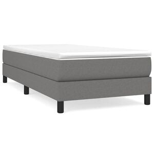 vidaXL Posteljni okvir z vzmetmi temno siv 80x200 cm blago