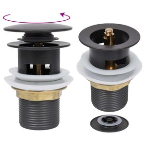 vidaXL Sifon s funkcijo proti prelivanju siv 6,4x6,4x9,1 cm