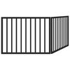 vidaXL Zložljiva pasja vrata 2 panela črna 160 cm topolov les