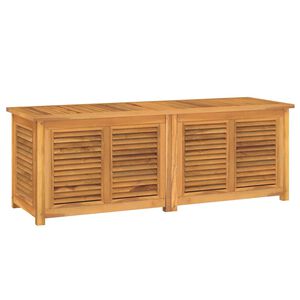 vidaXL Vrtna &scaron;katla z vrečo 150x50x55 cm trdna tikovina
