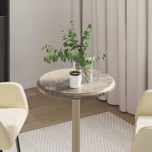 vidaXL Mizna plo&scaron;ča siva &Oslash; 40x2,5 cm marmor