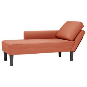 vidaXL Počivalnik z blazino rdeče oranžna corduroy tkanina