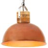 vidaXL Industrijska viseča svetilka bakrena okrogla 42 cm E27 mango