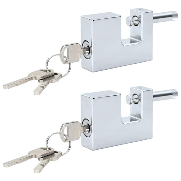 vidaXL Žabica 2 pcs srebrna 7,9 x 5 x 1,9 cm elezo