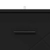 vidaXL Nočna omarica s predalom Črna 38 x 38 x 66 cm Konstruiran les
