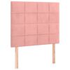vidaXL Vzglavje postelje roza 80x5x118/128 cm žamet