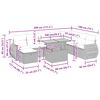 vidaXL Vrtna sedežna garnitura z blazinami 9-delna rjav ratan/akacija