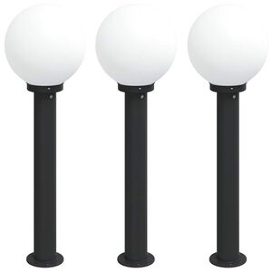 vidaXL Stebričke 3 kosi 80 cm črne IP44