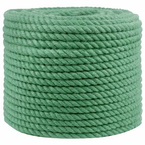 vidaXL Vrv iz jute 10 mm Zelena 100% Tossa jute