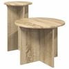 vidaXL Komplet stranskih mizic 2 kos Sonoma hrast &Oslash; 45 x 35 cm