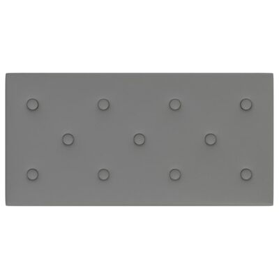 vidaXL Stenski paneli 12 kosov sivi 60x30 cm umetno usnje 2,16 m²