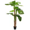 vidaXL Umetno banana drevo Zelena 125 x 25 x 250 cm Tkanina in bambus