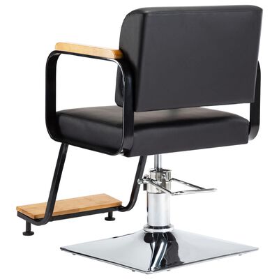 vidaXL Profesionalen frizerski stol črno umetno usnje