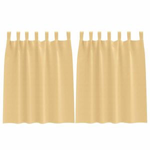 vidaXL Zavese za zatemnitev z obroči 2 kos Bež 140 x 140 cm Poliester