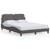 vidaXL Posteljni okvir brez vzmetnice Zadar siv 140x200 cm umetno usnje