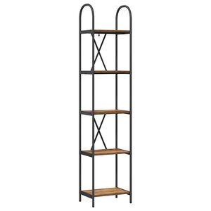 vidaXL Knjižna polica 5 nivojev 40 x 30 x 183 cm Inženirski les