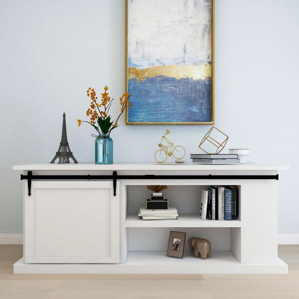 vidaXL Mini komplet za drsna vrata omare iz ogljikovega jekla 183 cm