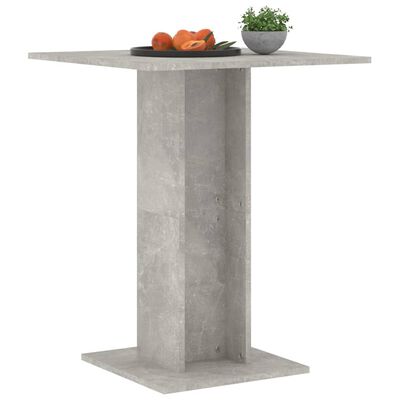 vidaXL Bistro mizica betonsko siva 60x60x75 cm iverna plošča